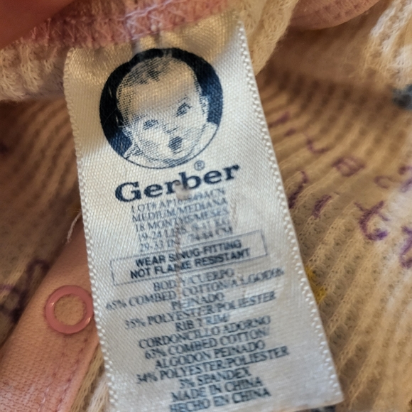 "Daddy Wrapped Around Finger" (Garanimals) Gerber Fairy Tale 1pc Open Feet - Picture 4 of 5
